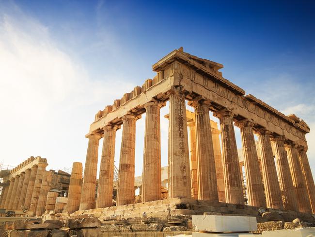 ESCAPE: MAR 5. Aviation cover story, Robyn Ironside. Acropolis Hill, Parthenon, Athens, Greece. Odeon Herodes Atticus. Picture: istock