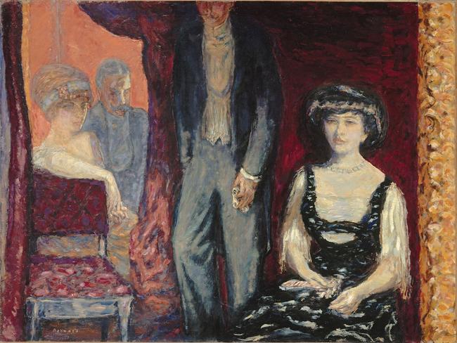 Pierre Bonnard’s 1908 La loge oil on canvas, Musée d’Orsay, Paris.