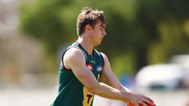 MELBOURNE, AUSTRALIA – SEPTEMBER 17: James Leake was named in the Coates Talent League Team of the Year after a terrific season. (Photo by Graham Denholm/AFL Photos via Getty Images)