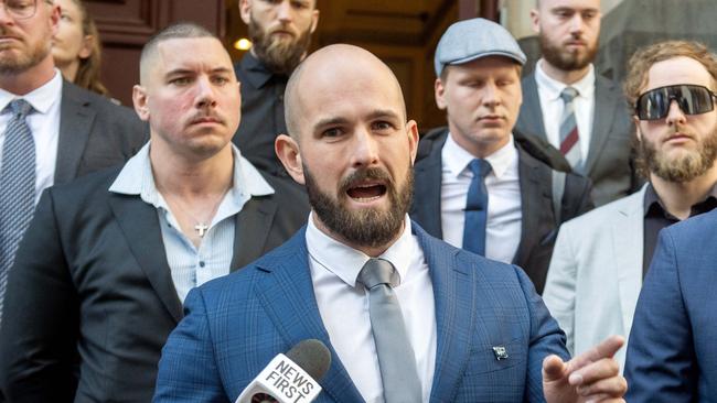 MELBOURNE AUSTRALIA - Newswire Photos APRIL 23RD 2024 : Judgement on appeal for sentences given to Melbourne neo-nazis Thomas Sewell and Jacob Hersant, after they attacked a group of hikers at a Victorian state park in May 2021. Court of Appeal. PICTURE : NCA Newswire / Nicki Connolly