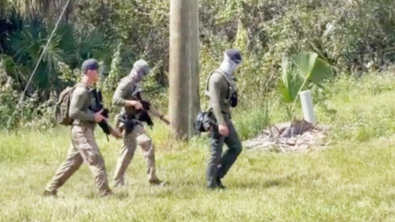 The search for Brian Laundrie has intensified as police armed with rifles and cadaver dogs move on a new section of a Florida reserve. Picture: WFLA.