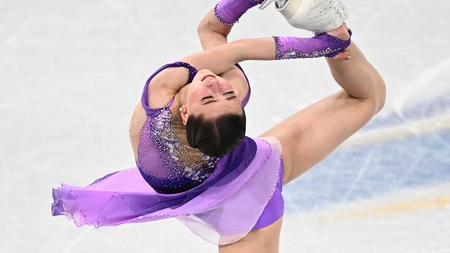 Figure skaters don’t wear helmets even though the sport has one of the highest rates of concussion of any sport in the world. Picture: Anne-Christine Poujoulat/AFP