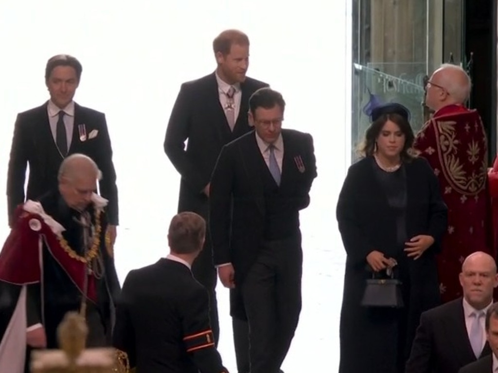 Prince Harry arrives at King Charles coronation. Picture: Sky News