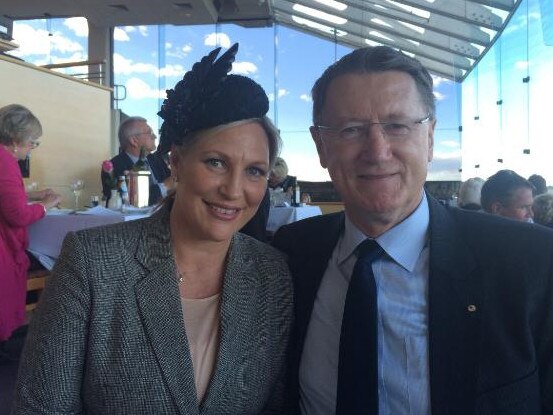 Lisa Mottram with husband and former Parramatta Eels chief Denis Fitzgerald in 2014. Picture: Facebook