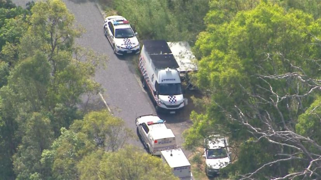 A woman has died from being run over by a slasher attachment of a tractor at a property in Logan, south of Brisbane. Picture: 7 News