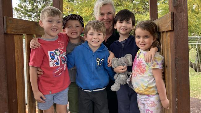 Parkside Early Learning Centre's Heidi Webb with (from left) Bentley Byers, Lachlan Joy, Kip Smith, Oscar Gopurenko and Emily McMullen. Mrs Webb said the results of the poll were “humbling” and “surprising”, especially given the number of “brilliant” educators in the Gympie region.