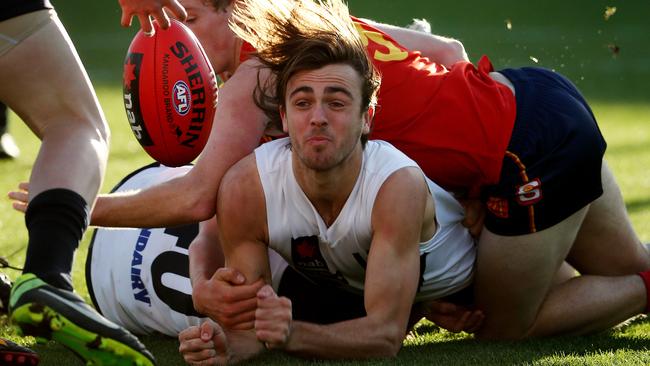 Rhys Mathieson wins the hardball playing for Vic Country in the under-18 championships. Picture: Colleen Petch