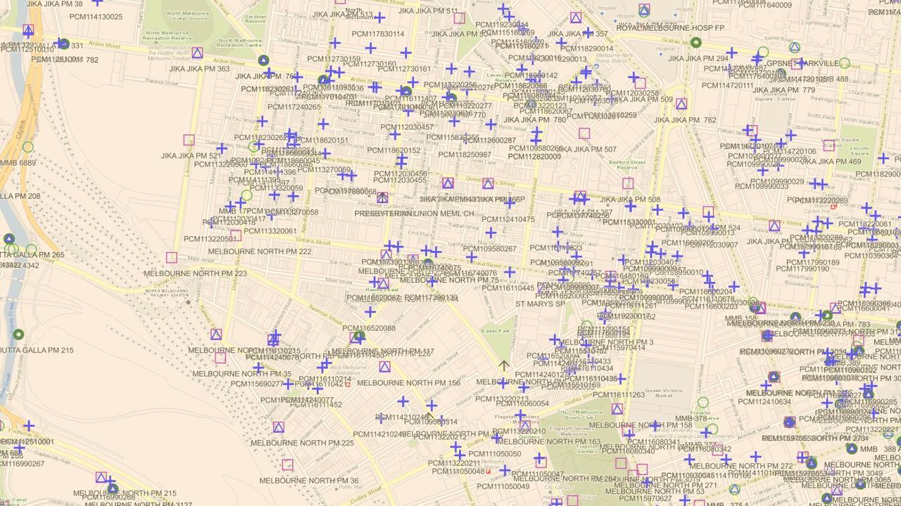 There are hundreds of markers scattered around Victoria and they can all be tracked online via the SMES. Picture: Victorian Government