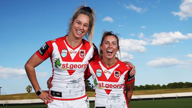 Kezie Apps and Sam Bremner headline the St. George-Illawarra Dragons team. Picture. Phil Hillyard