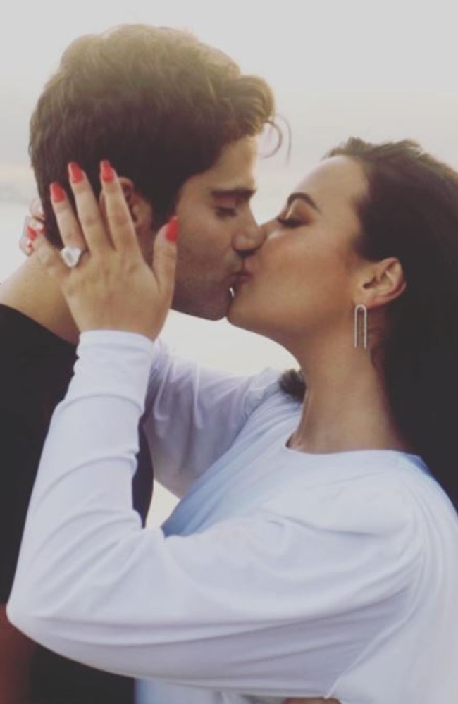 Max Ehrich and Demi Lovato became engaged in July.