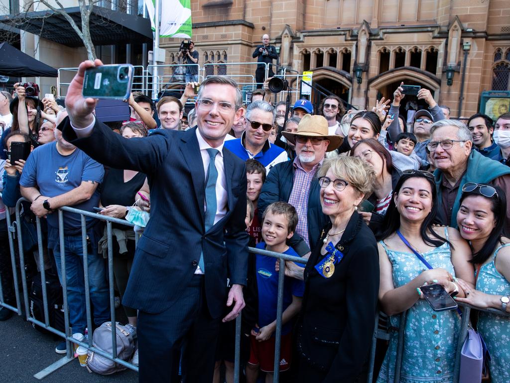 PremierDominic Perrottet and NSW Governor Her Excellency the Honourable Margaret Beazley meet and greet the general public. Picture: Edwina Pickles / SMH/Pool