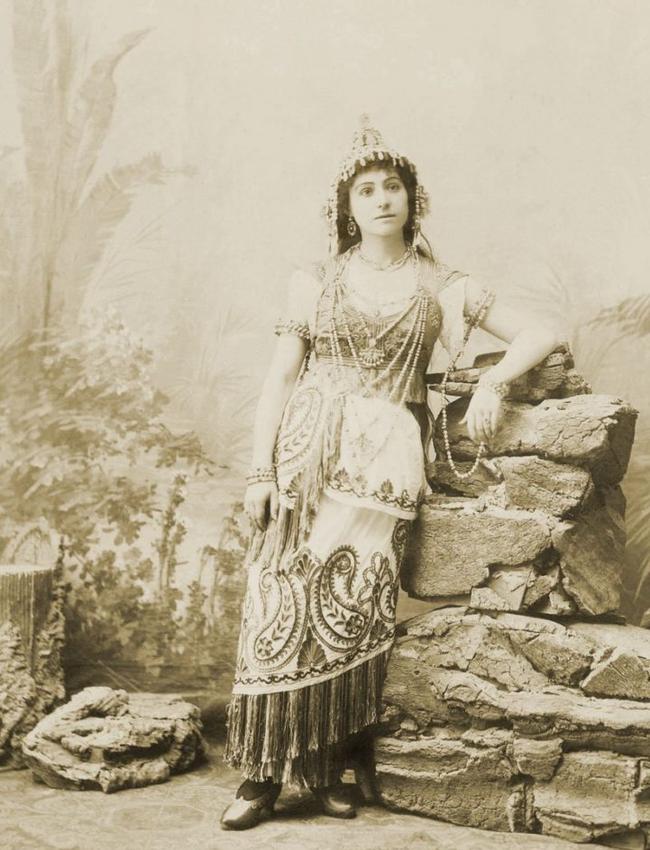 Singer Alexandra David-Neel performing in an opera in about 1900.