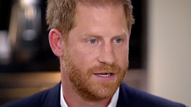 Screengrab of Prince Harry  clip from his sit-down interview for the upcoming ITV documentary Tabloids On Trial.Credit ITV