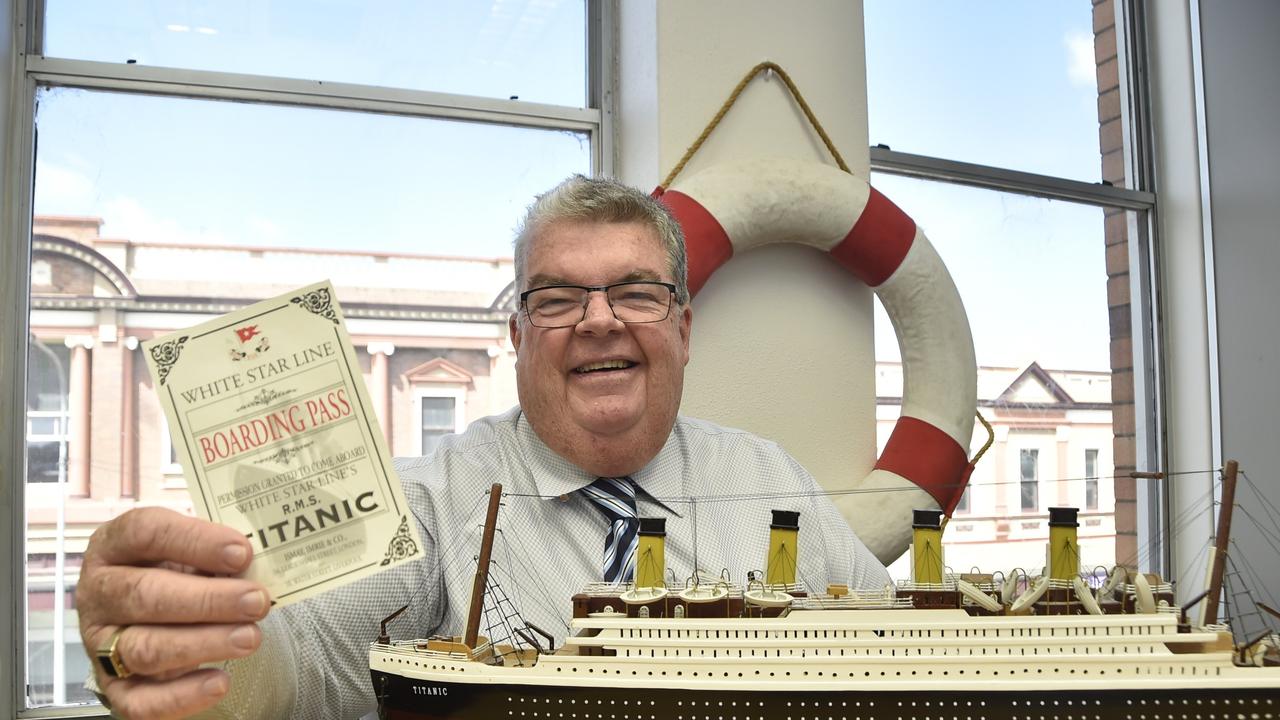 Lifeline Darling Downs chief executive Derek Tuffield. Lifeline will host a Titanic fundraising dinner in April. March 2019