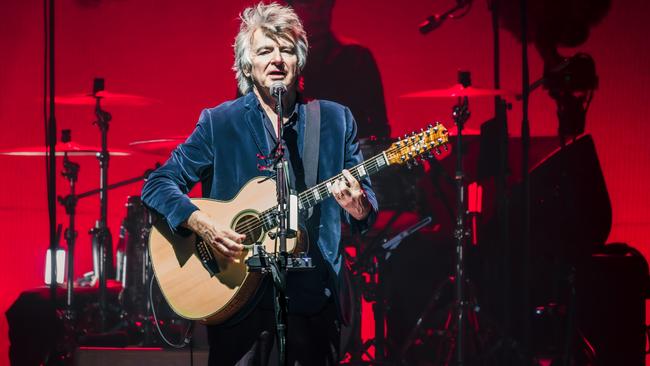 Neil Finn performs with Crowded House at Rod Laver Arena on December 10, 2024. Picture: @r.ollerdoor