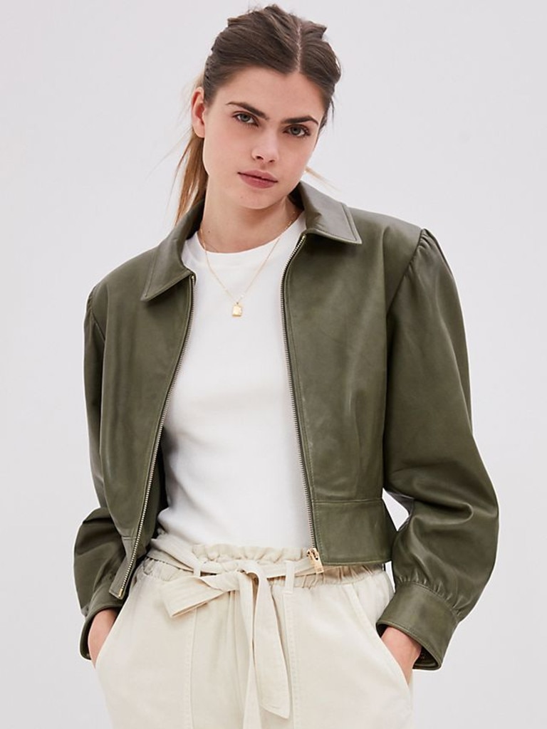 Lamarque Karry Cropped Leather Jacket