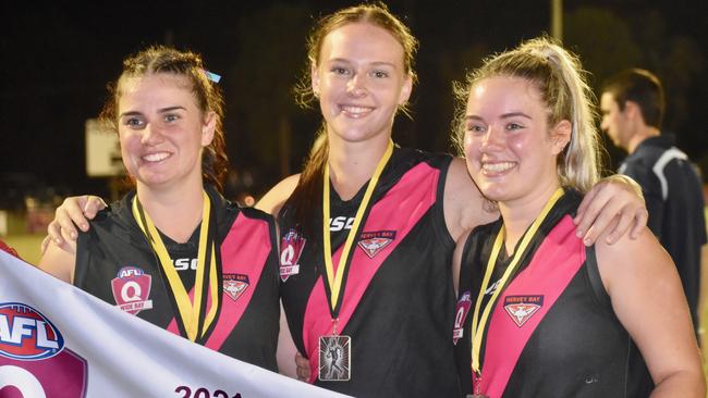 Hervey Bay Bombers have won the grand final, but only by a close call, as Bundy’s Eagles didn’t make it an easy win. Picture: Isabella Magee