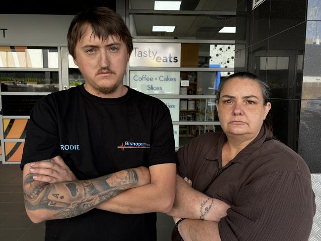 TasTAFE automotive apprentice Brodie Cooper and  Bishop Auto Electrics Owner Leonie Vellar. Picture: Simon McGuire.