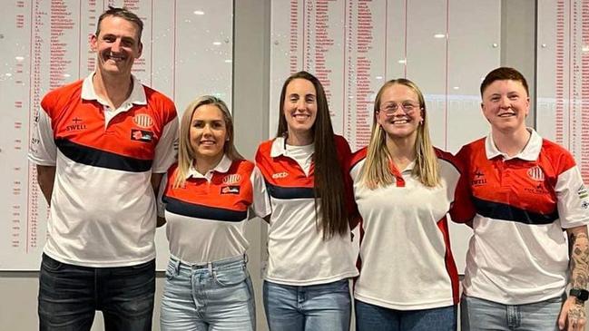 Kirstin Remfrey (second from left) has had a strong 2024. Picture: Willunga Football Club