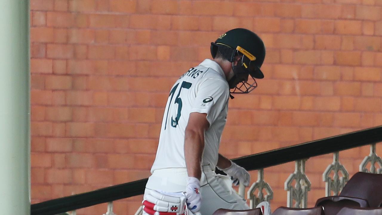 SYDNEY, AUSTRALIA – DECEMBER 13: Joe Burns of Australia A walks from the field after being dismissed by Mohammed Shami of India during day three of the Tour Match between Australia A and India at Sydney Cricket Ground on December 13, 2020 in Sydney, Australia. (Photo by Brendon Thorne/Getty Images)