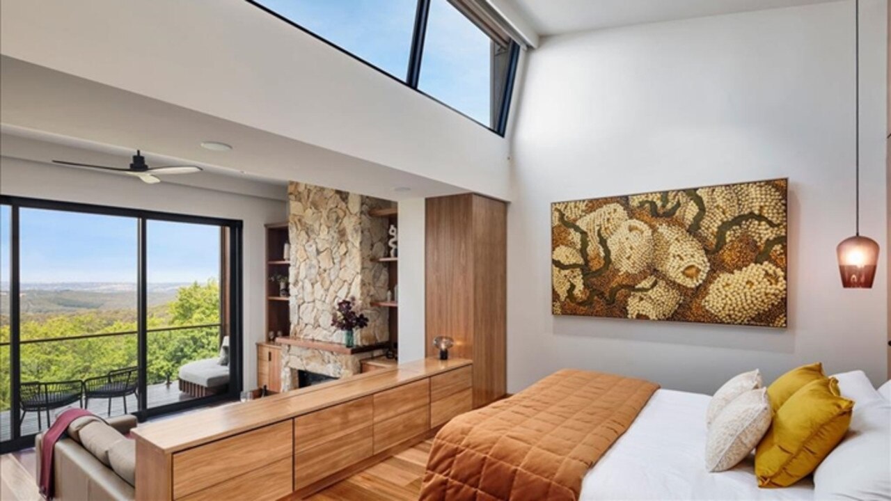 Sequoia Suite at Mount Lofty Estate charges guests nearly $2k per night for a luxurious stay at the lodge. Picture: Sequoia Lodge