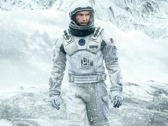 Out of this world ... Matthew McConaghy in a scene from the movie Interstellar.