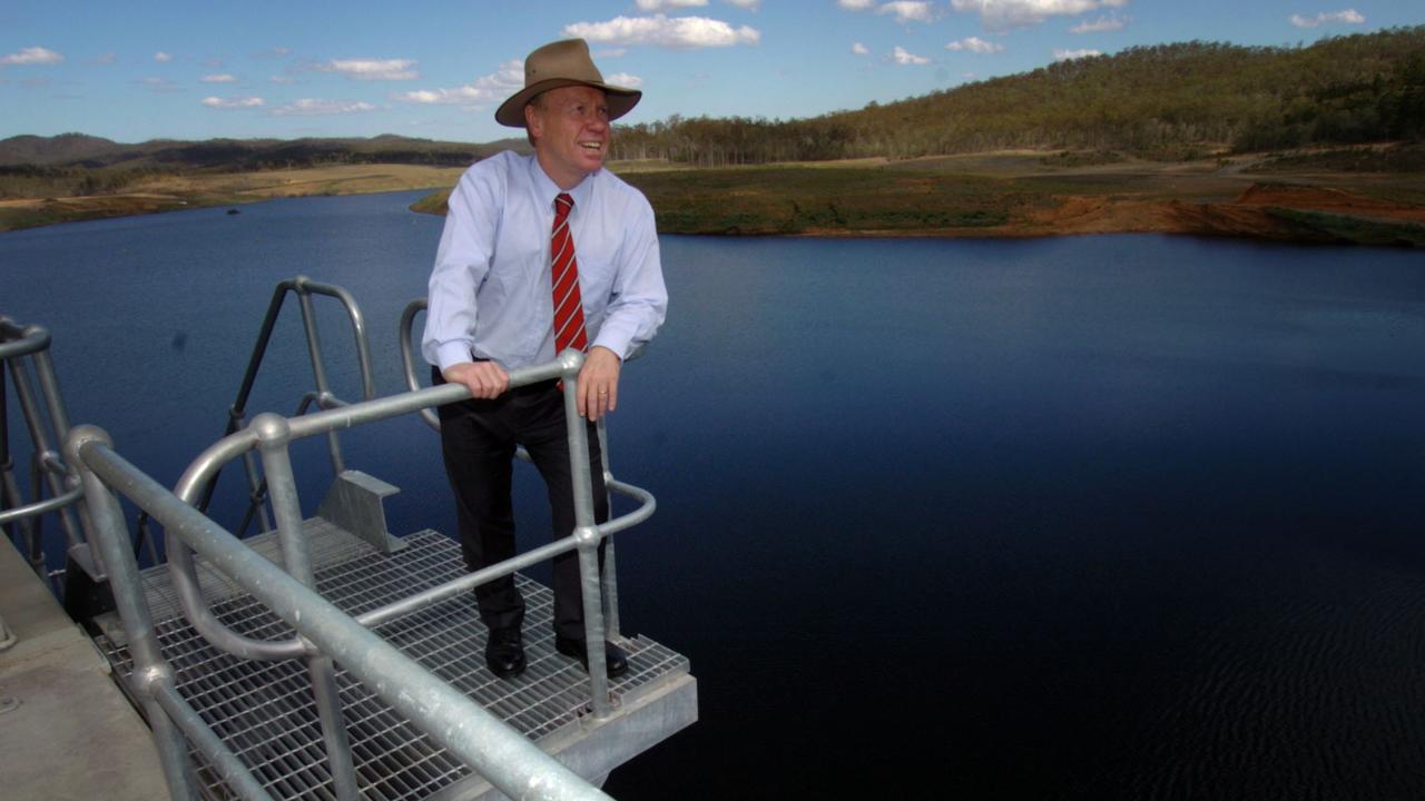 Former premier Peter Beattie at Paradise Dam.