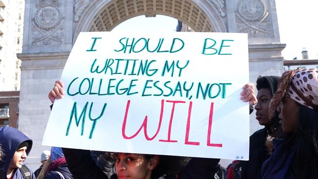 The massacre prompted protests and a nationwide call for action against gun violence. Picture: Timothy A Clary/AFP