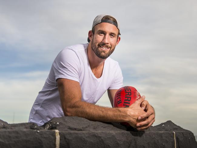 Cale Hooker says re-signing with the Bombers felt the right thing to do. Picture: Eugene Hyland