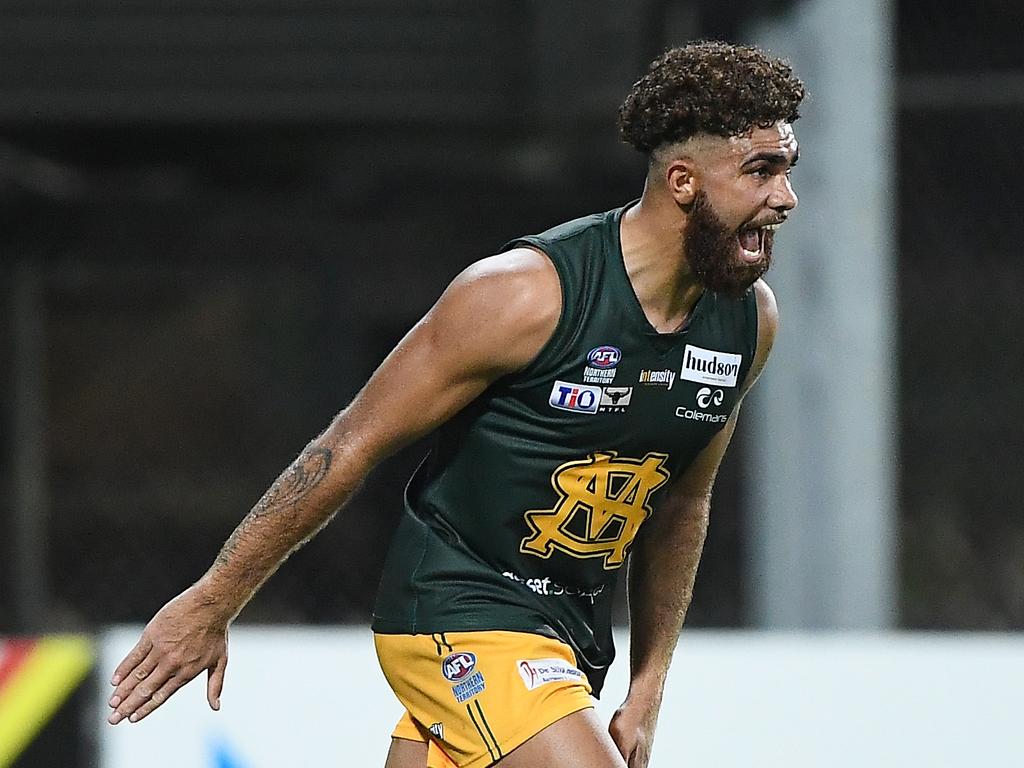 Nigel Lockyer Jr had a few big game for St Mary’s. Picture: Felicity Elliott / AFLNT Media