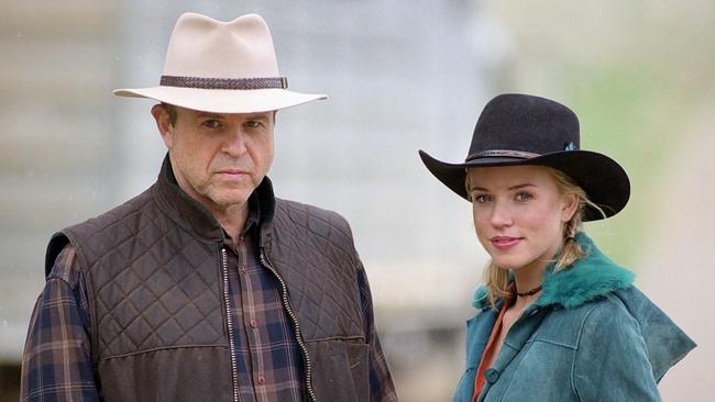 Actor Marshall Napier, with Jessica Napier in scene from TV program McLeod's Daughters, has died of brain cancer.