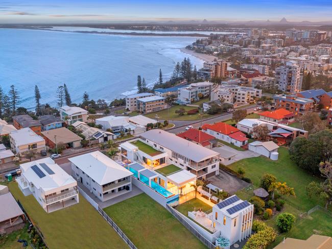 This stunning Kings Beach mansion at 15B Burgess Street is being marketed by Henzells with offers over $7m being sought.