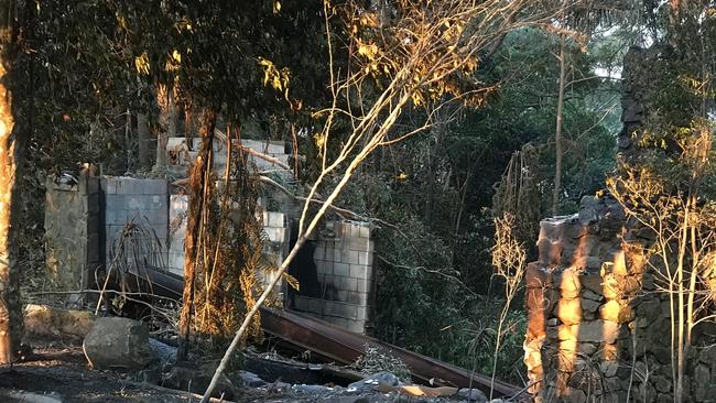 Ruins of Binna Burra Lodge after bushfires devastated the hinterlands. Photo: Kirstin Payne