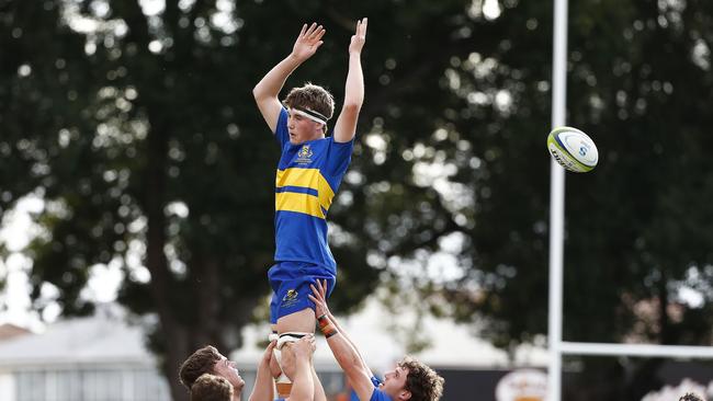 Action from the GPS first XV rugby match between Nudgee College and Toowoomba Grammar School. Photo:Tertius Pickard