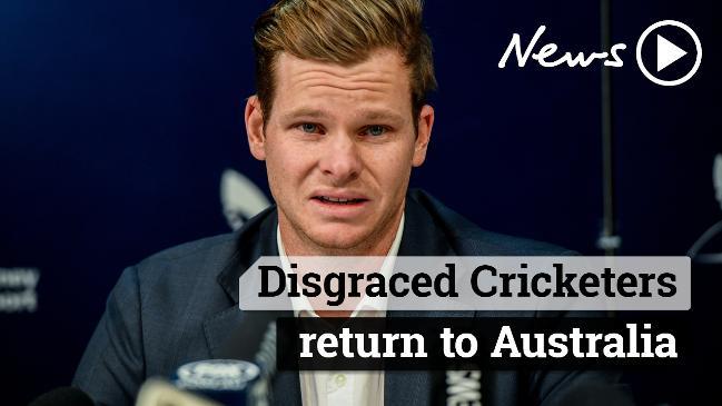 Disgraced Cricketers return to Australia