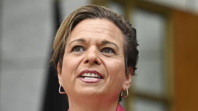 Communications Minister Michelle Rowland said media outlets, including Nine, had to be transparent in its investigations of poor workplace behaviour. Picture: NCA NewsWire / Martin Ollman