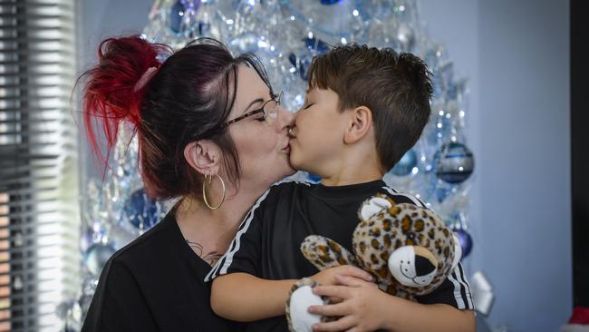 Alison Harrison is determined to make her son Sammy Scully’s last Christmas special. Picture: Roy VanDerVegt