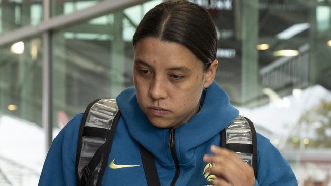 All eyes will be on star Sam Kerr in the semi-final clash. Picture: NCA NewsWire / Monique Harmer