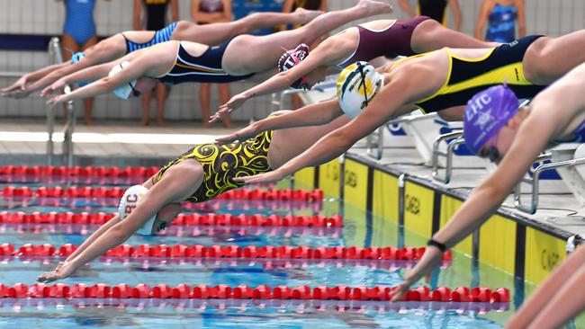 Action from the CaSSSA swimming championships. Picture, John Gass