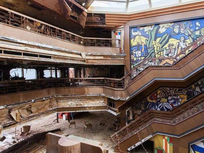 Eerie photos of the Costa Concordia that sank in 2012. Picture: Jonathan Danko Kielkowski