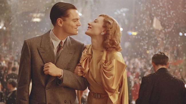 DiCaprio with Cate Blanchett in The Aviator.