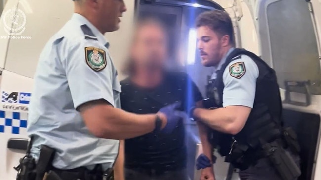 Police arrest the 43-year-old man. Picture: NSW Police