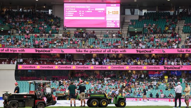 The covers will be needed early on Day Two at the SCG. Picture: David Gray/AFP