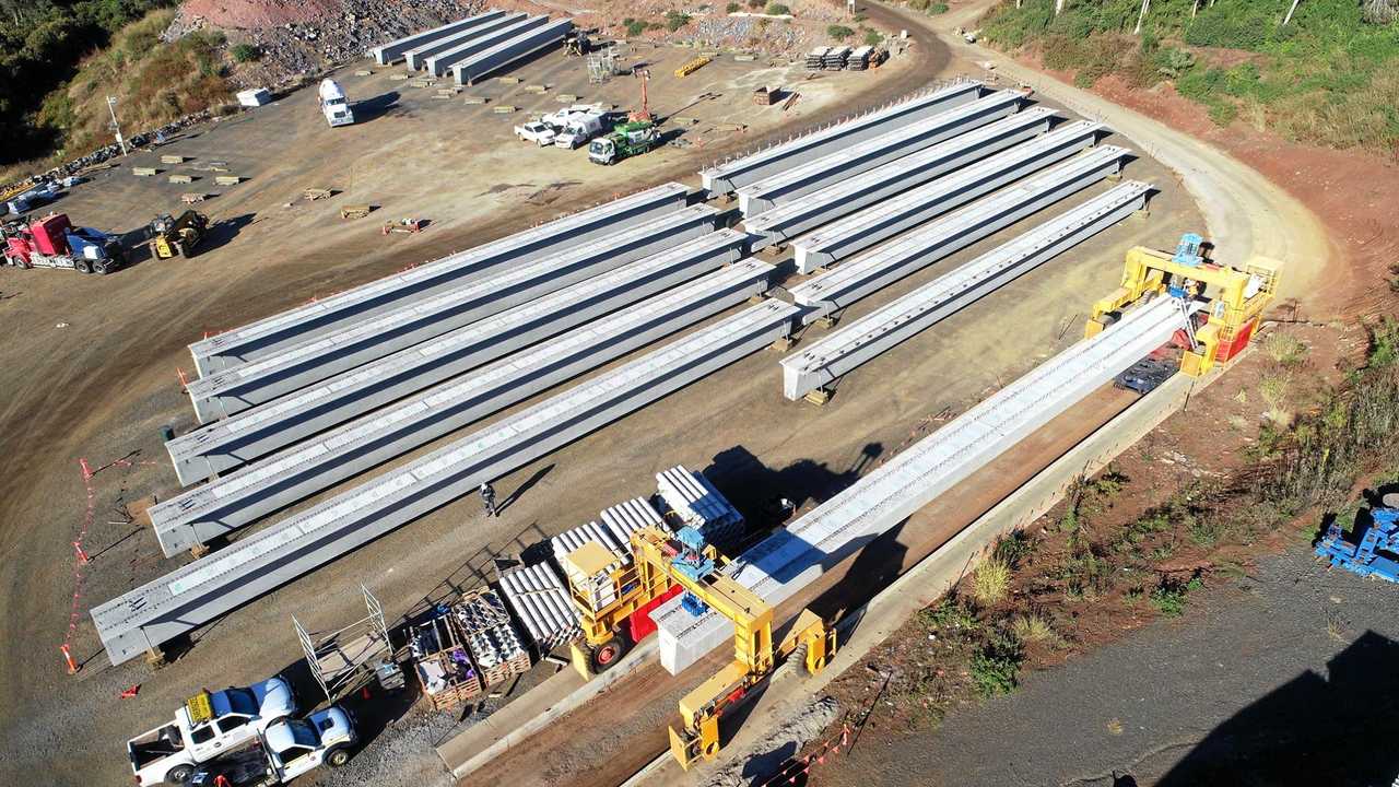 The last Super T girder has been delivered on the Toowoomba Second Range Crossing.