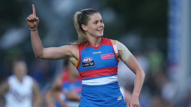 Katie Brennan was well held early but still kicked two goals. Picture: Wayne Ludbey