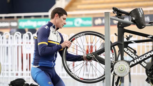 Hicks at the Adelaide Superdrome. Picture Sarah Reed