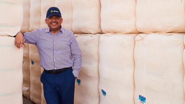 Verghese inspects Olam’s Queensland cotton gin at Emerald. Picture: John Elliott