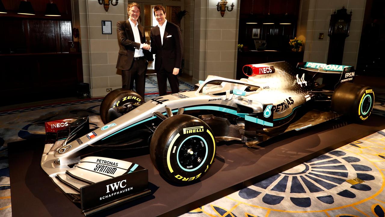 INEOS' Sir Jim Ratcliffe with Toto Wolff.