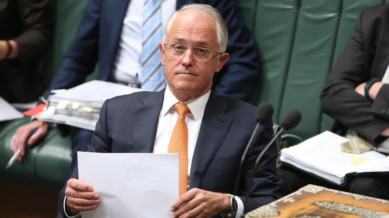 PM Malcolm Turnbull in Question Time in the House of Representatives Chamber, Parliament House in Canberra. Picture Kym Smith