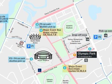 Sydney Olympic Park Transport Map